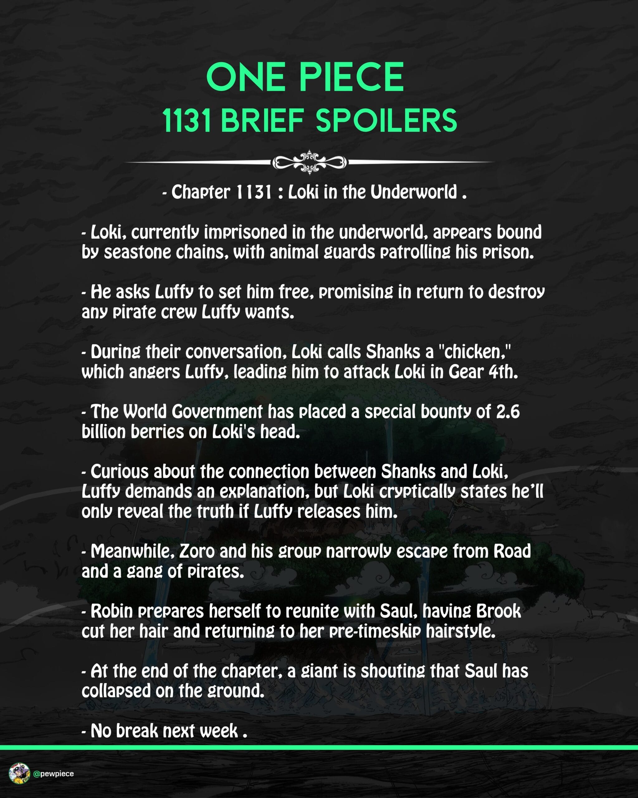 ONE PIECE 1131 SPOILER SƠ LƯỢC