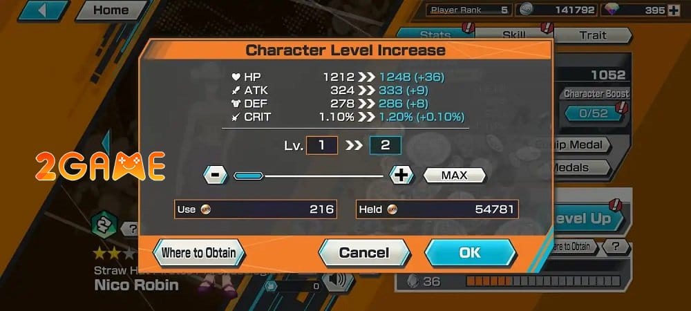 🌌 Hướng Dẫn Chơi One Piece Bounty Rush: Từ Cơ Bản Đến Nâng Cao 🌌 7 3. 🌈 Nâng cấp nhân vật