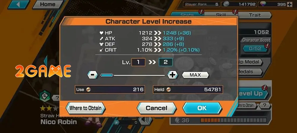 3. 🌈 Nâng cấp nhân vật