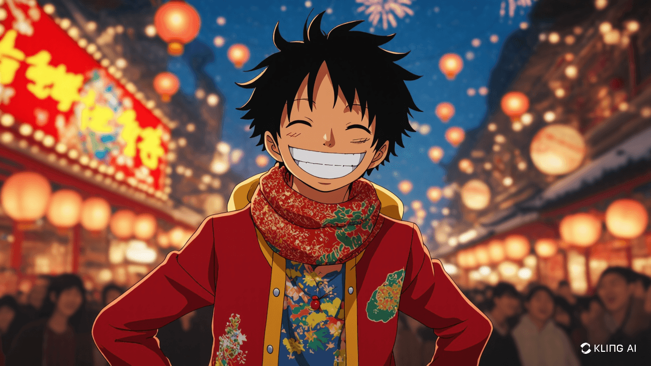 16x9 Draw anime character Luffy weari 3